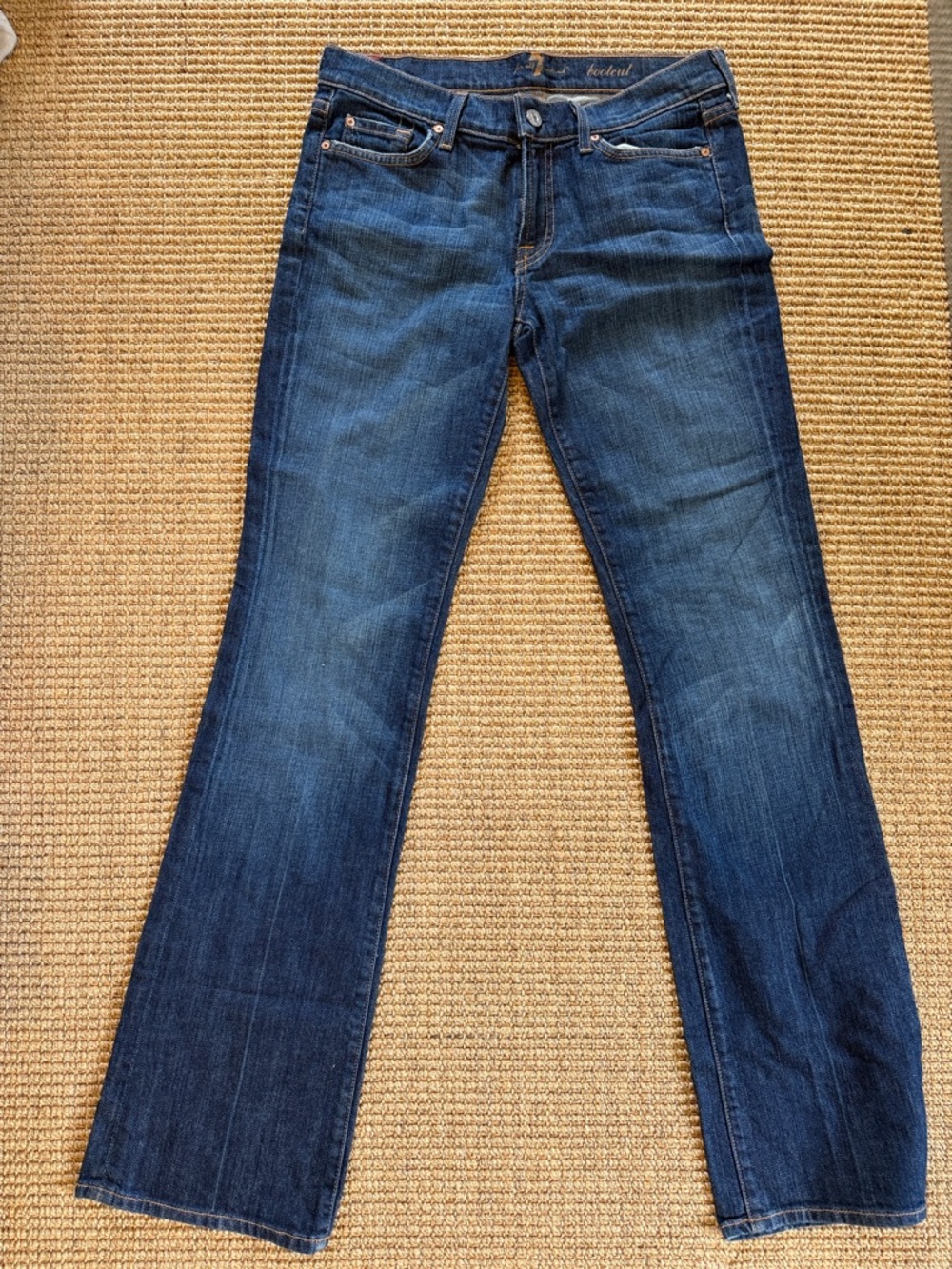 7 For All Mankind Dark Blue Flare Jeans